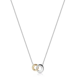 Two Tone Linked Circle Necklace