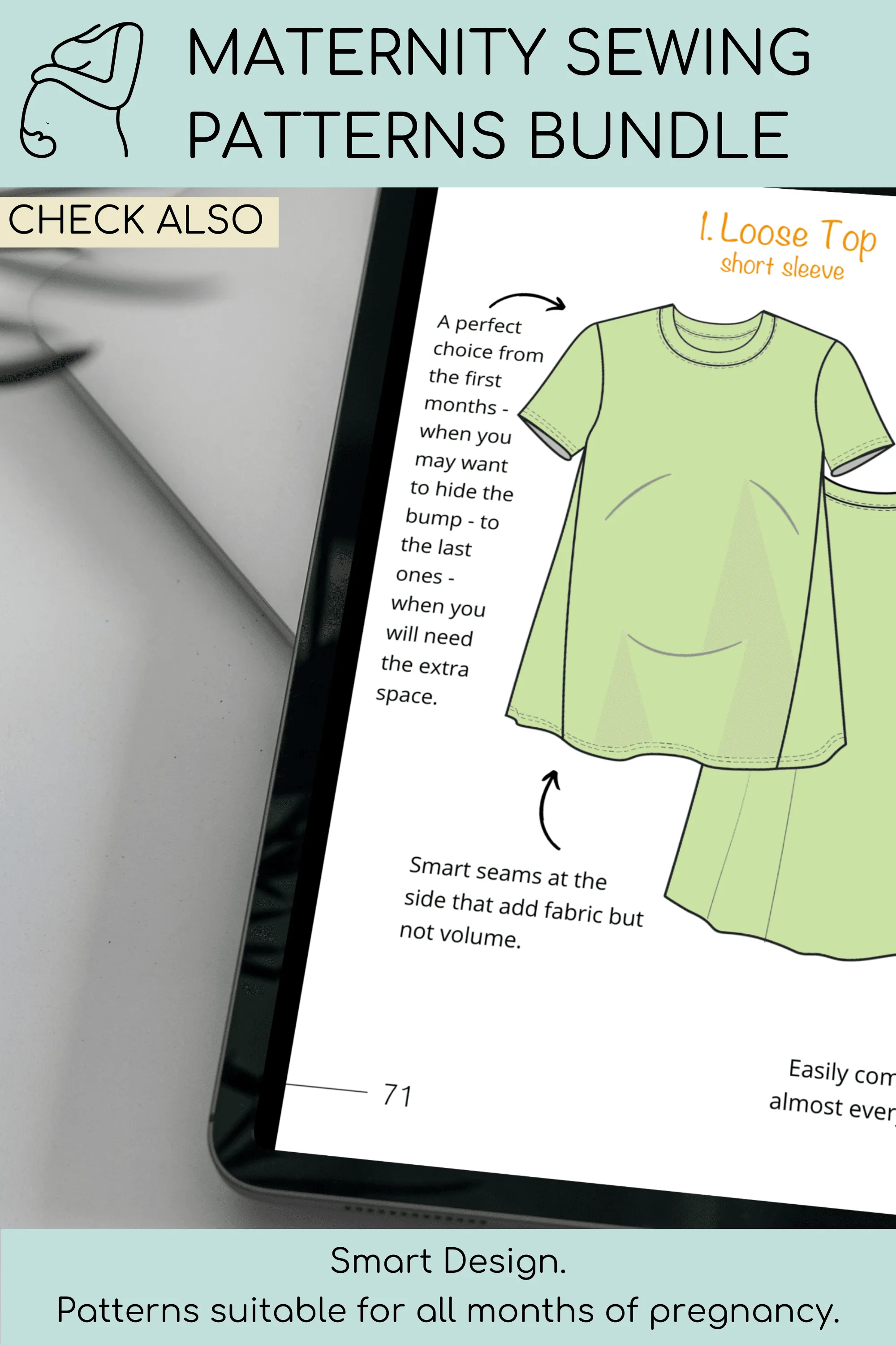 Ultimate Maternity Sewing Patterns Bundle | 14 1 Customizable Designs