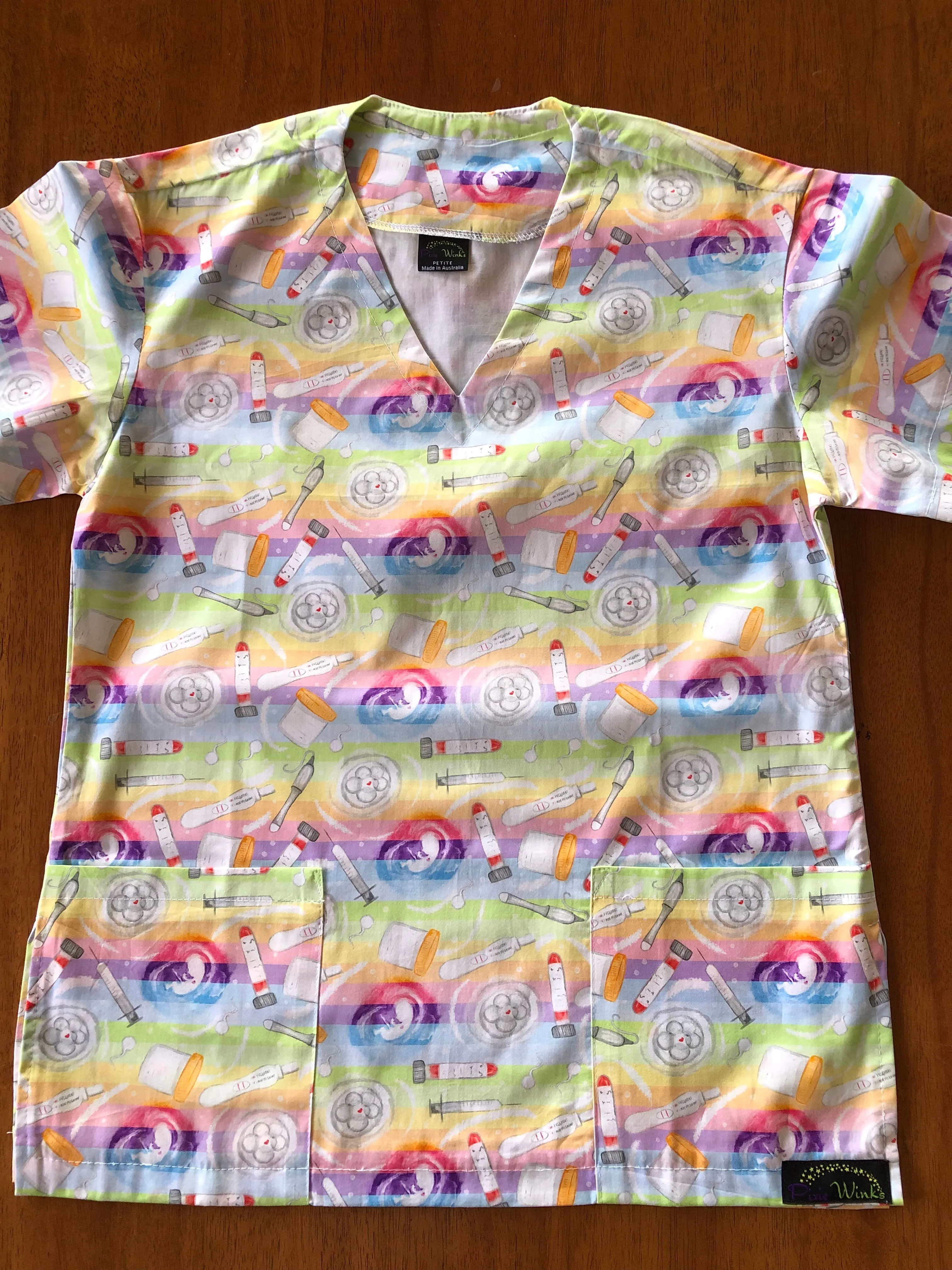 Unisex Maternity Nurse Scrub Tops