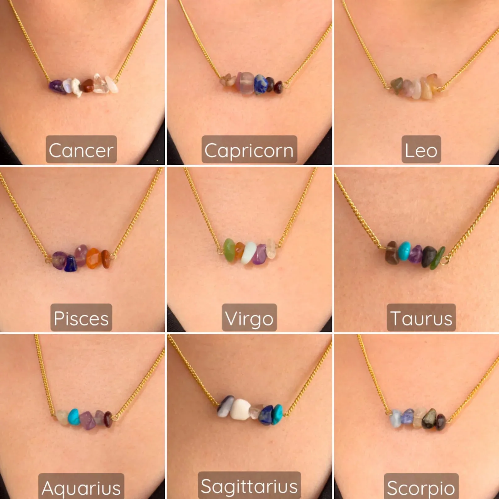 Virgo Zodiac Bar Necklace