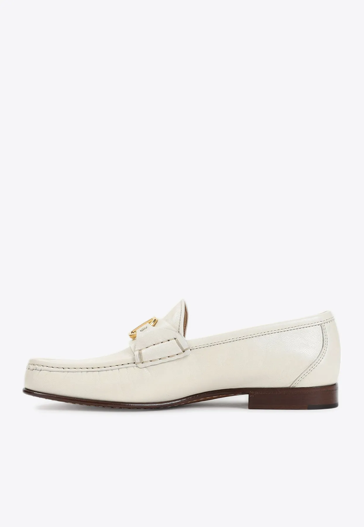VLogo Leather Loafers