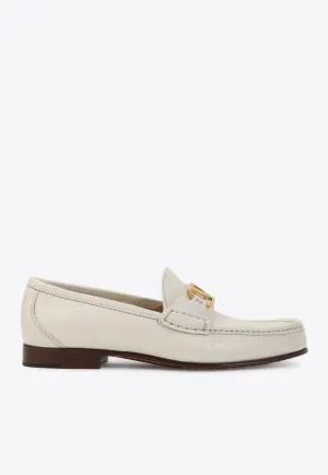 VLogo Leather Loafers