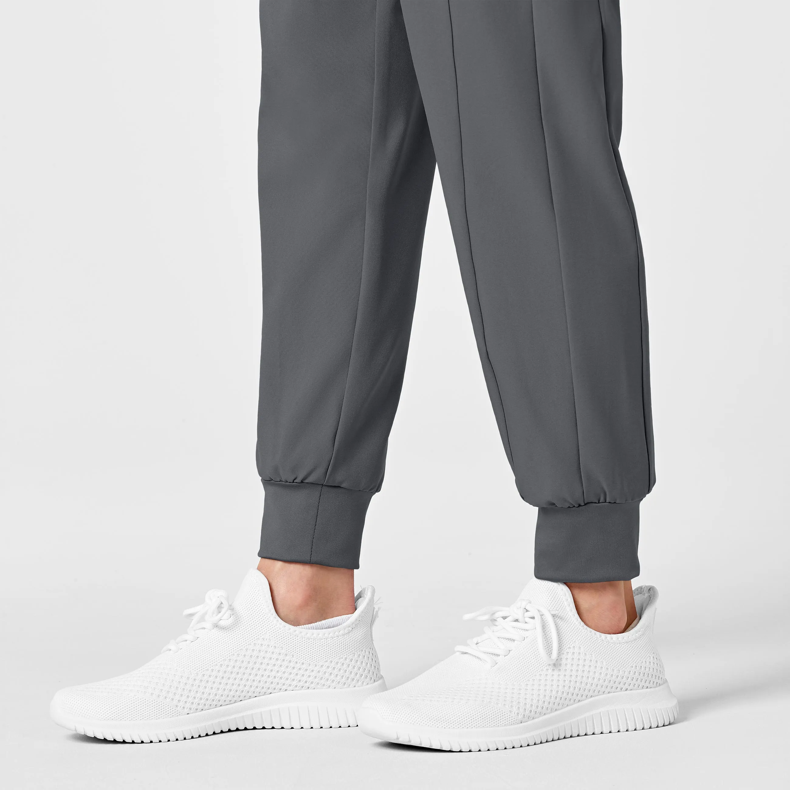 W123 5455 Maternity Jogger Scrub Pants Pewter