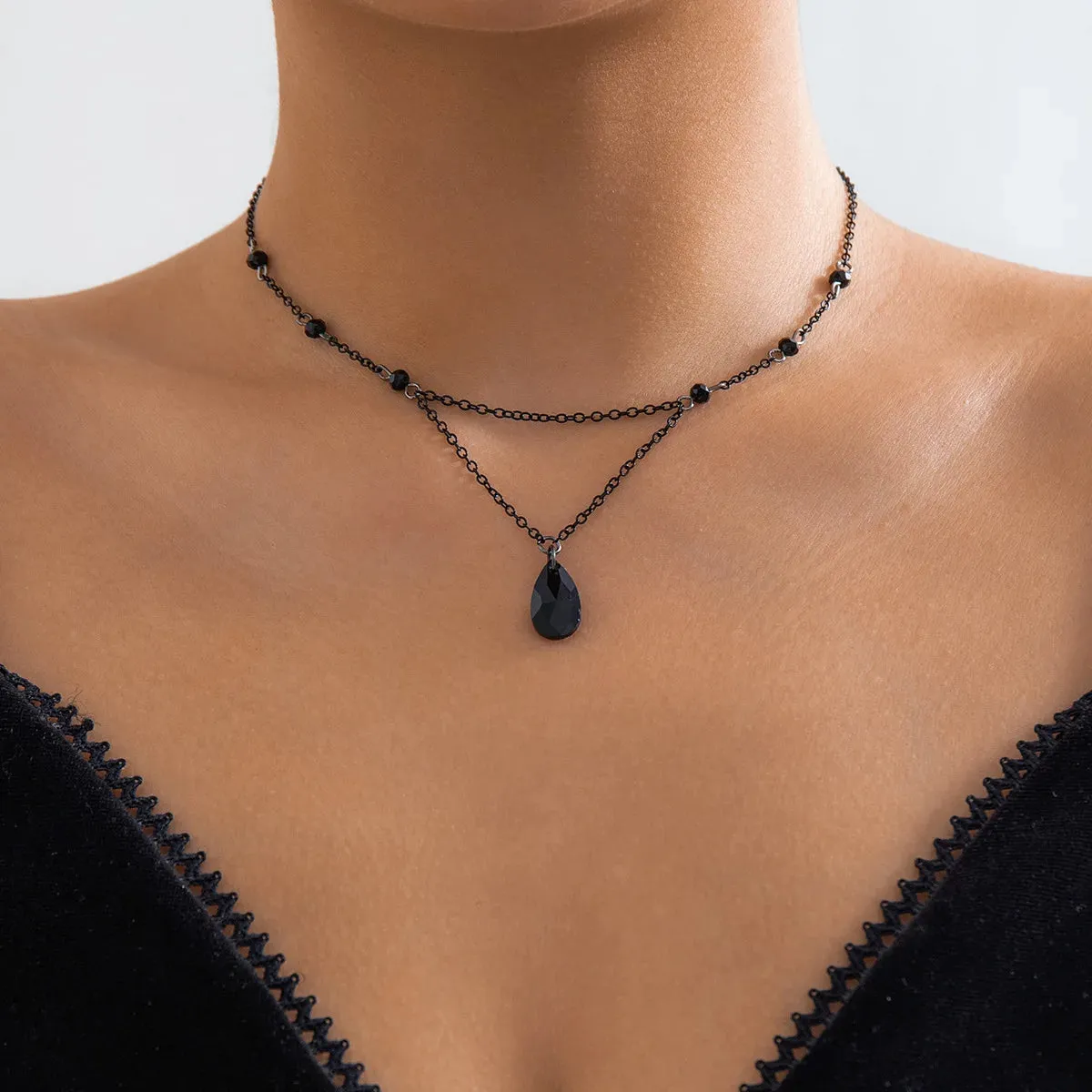 Water Drop Pendant Necklaces