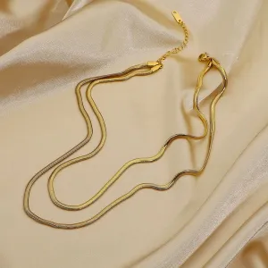 Wholesale Necklaces gold Stainless steel Snake chain JDC-NE-JD090