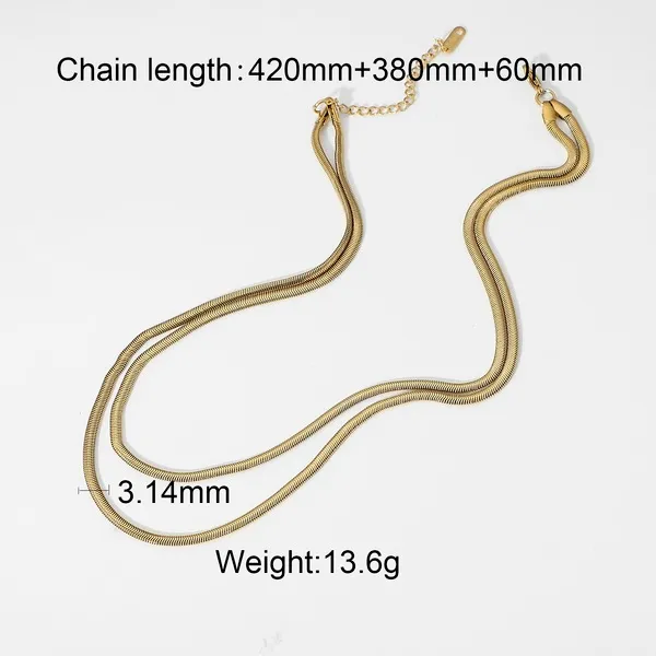 Wholesale Necklaces gold Stainless steel Snake chain JDC-NE-JD090