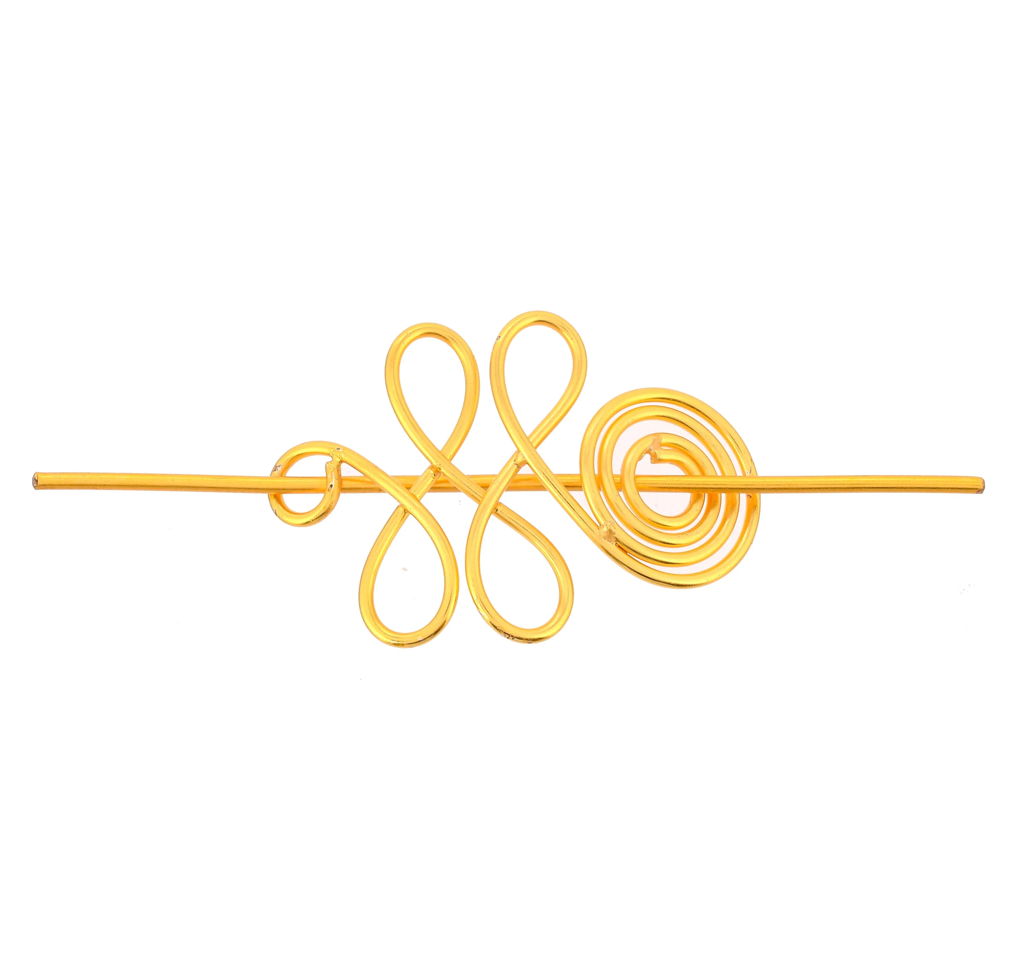Women gold toned embellished hair accessory