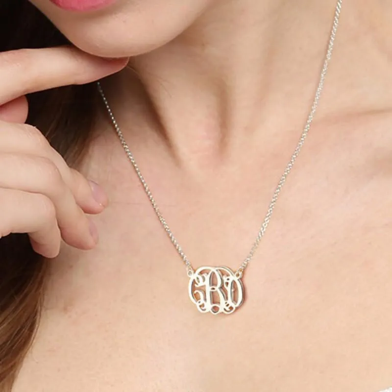 Women’s 925 Sterling Silver Hebrew Nameplate Necklace, Customize Monogram Name Pendant Necklace, Fine Jewelry Gift for Females