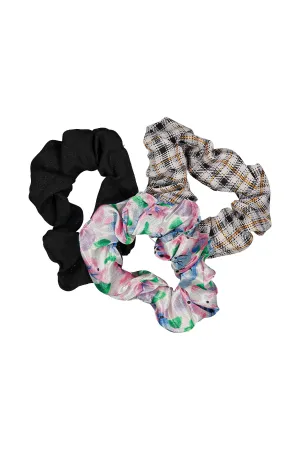 WOMEN'S ASSORTED COLORS 3PC. HAIR SCRUNCHES