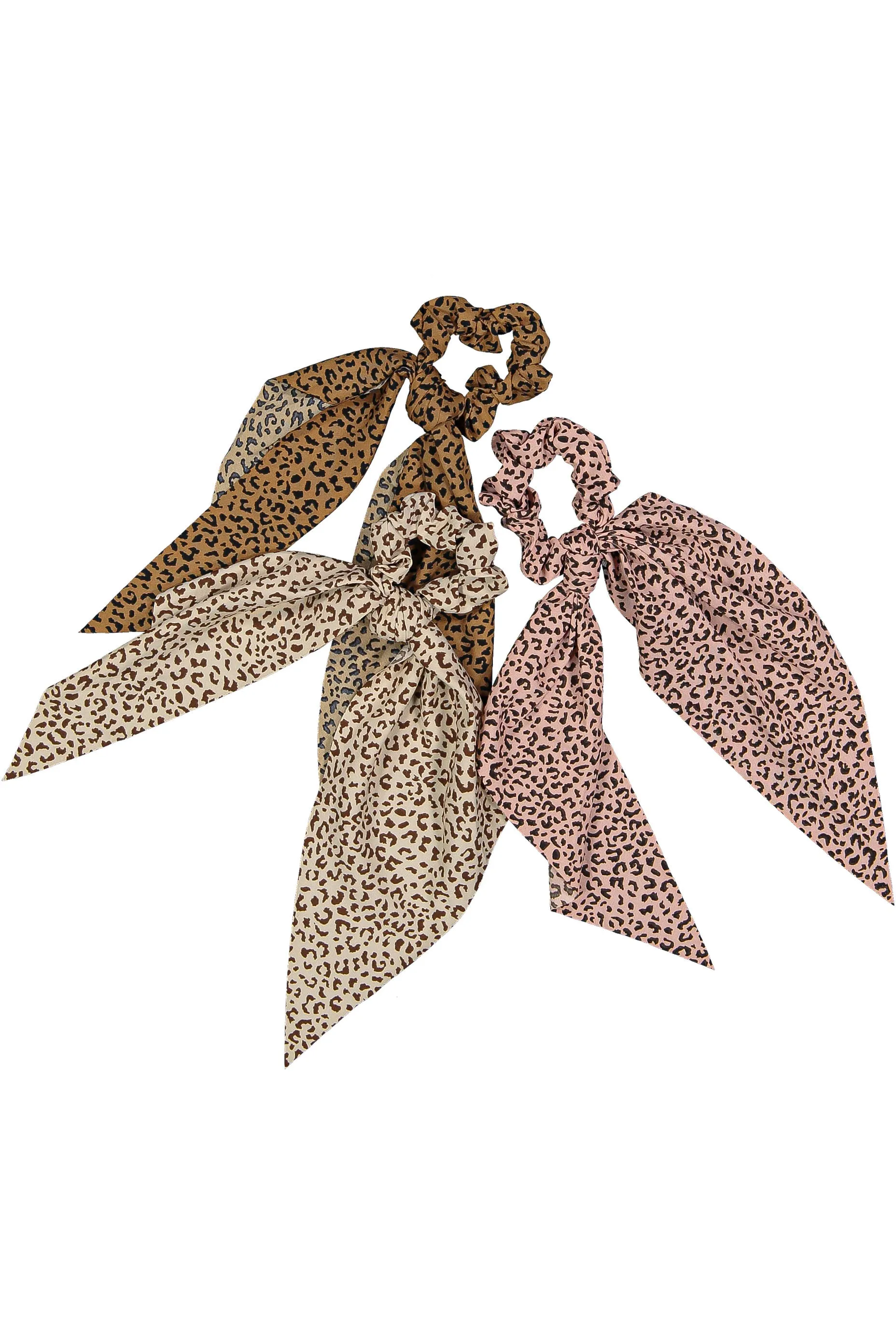 WOMEN'S ASSORTED COLORS ANIMAL PRINT HAIR TIE'S