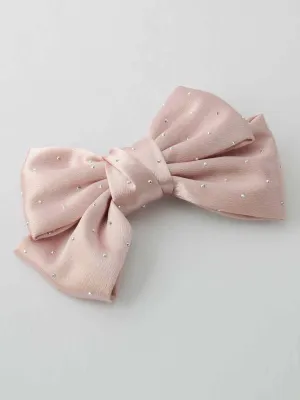 WOMEN'S ASSORTED COLORS BOW W/STUDS HAIR CLIPS