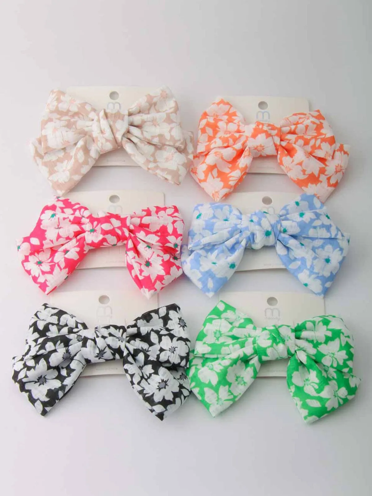 WOMEN'S ASSORTED COLORS FLOWER BOW HAIR CLIPS