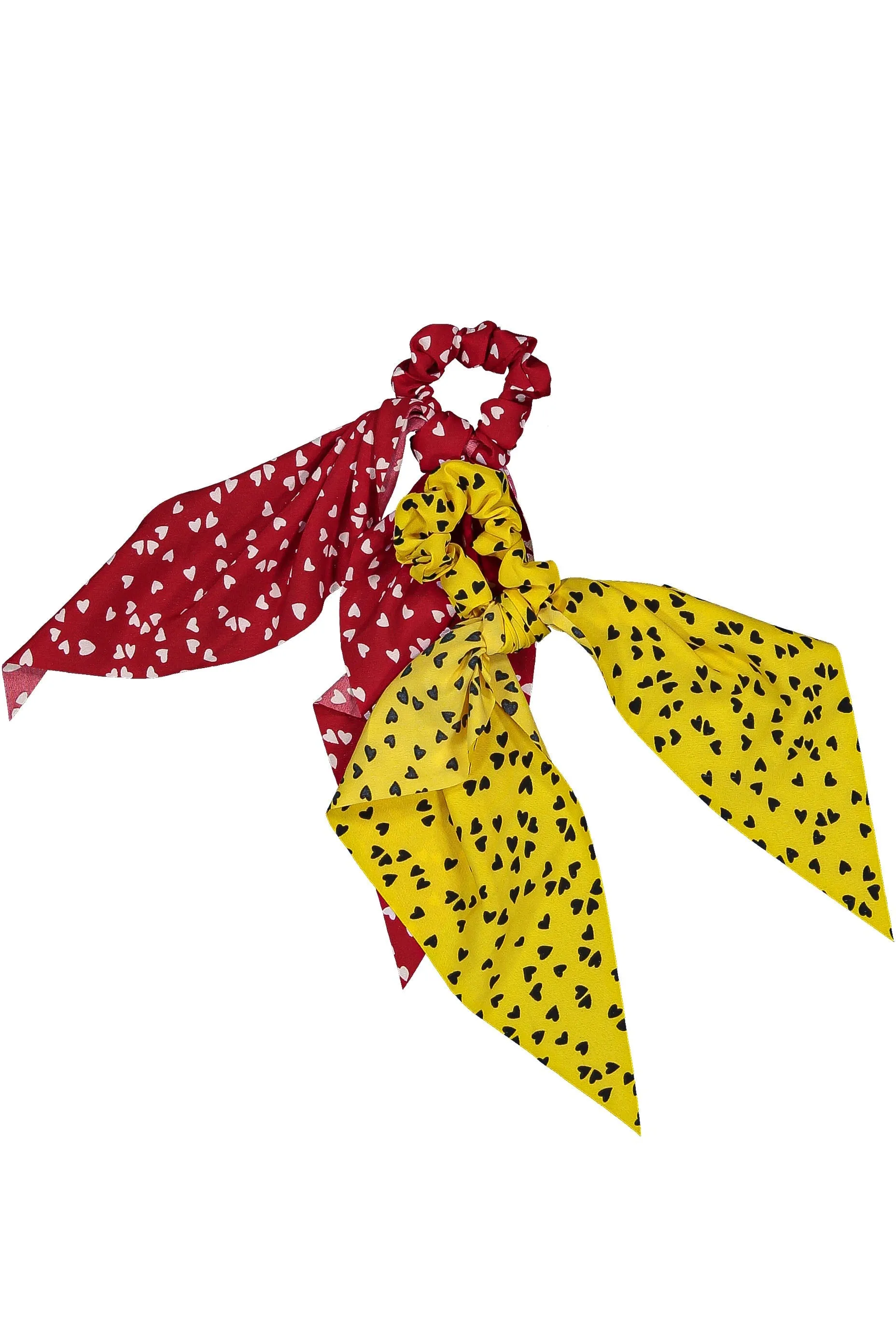 WOMEN'S ASSORTED COLORS HEART SHAPE HAIR TIE'S