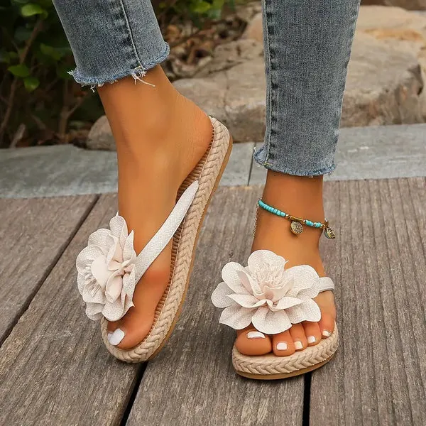 Women's Evelyn floral flip-flops