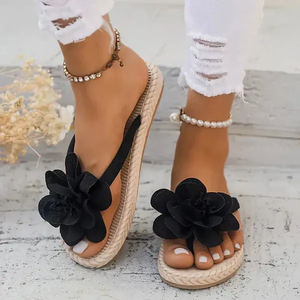 Women's Evelyn floral flip-flops