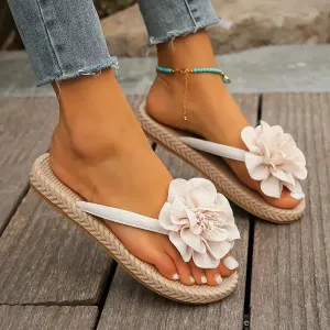 Women's Evelyn floral flip-flops