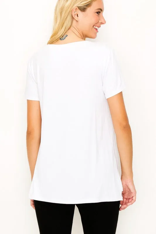 Women's white rayon "Mama" lounge maternity & post natal T-shirt
